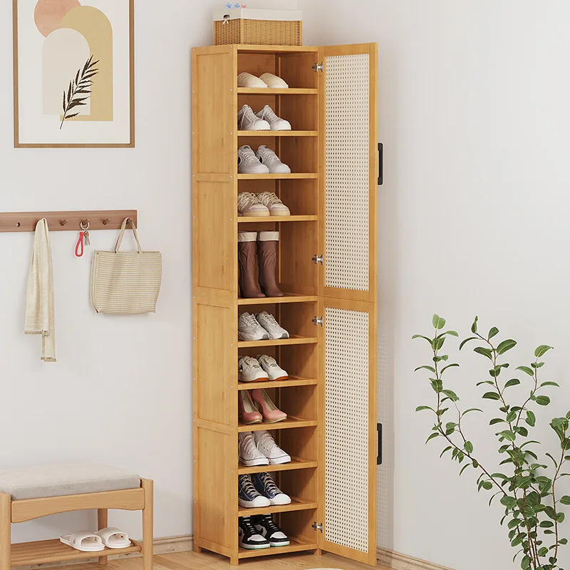 Multi-layer shoe rack household foyer entrance rack multi-functional narrow entry shoe cabinet entry