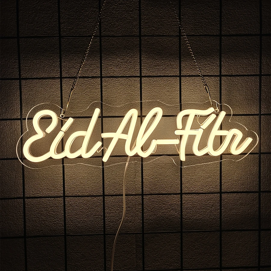 Eid Ai-Fitr Neon Sign For Wall Decor,Led Neon Light For Living Room Decor,Bedroom Decor,Street Square,Mosque,Party,USB Powered