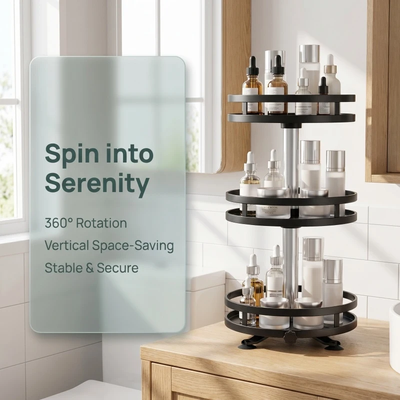 

Rotatable Kitchen Storage Rack kitchen Accessories Spice Storage Rack Clean Storage 360 Degrees Rotatable Organizer Turntable