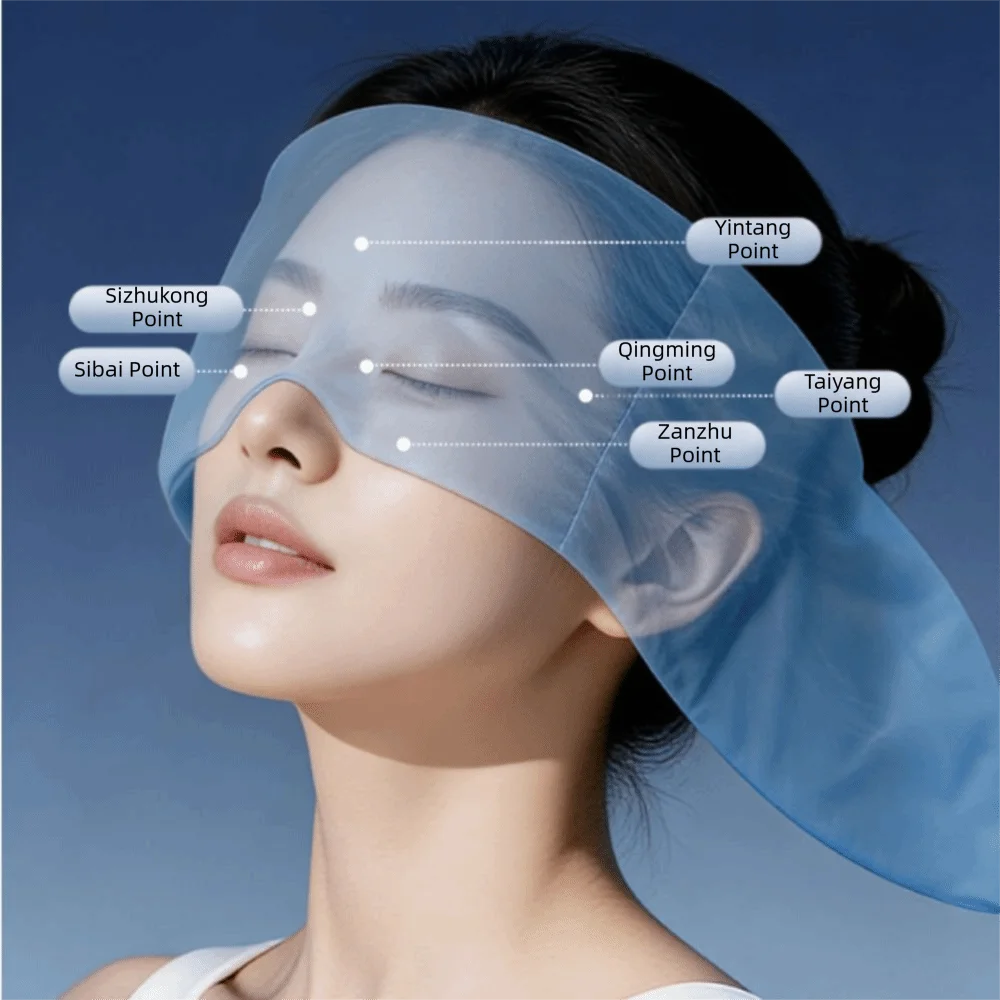 Soft Smooth Fabric Gravity Sleep Eye Mask Balanced Gentle Weight Gentle Touch Gravity Eye Mask Portable Slim Size Flexible Edge