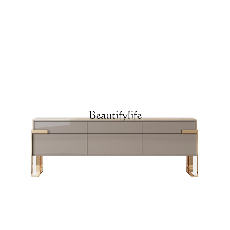 

Italian light luxury TV cabinet living room background video bedroom floor cabinet