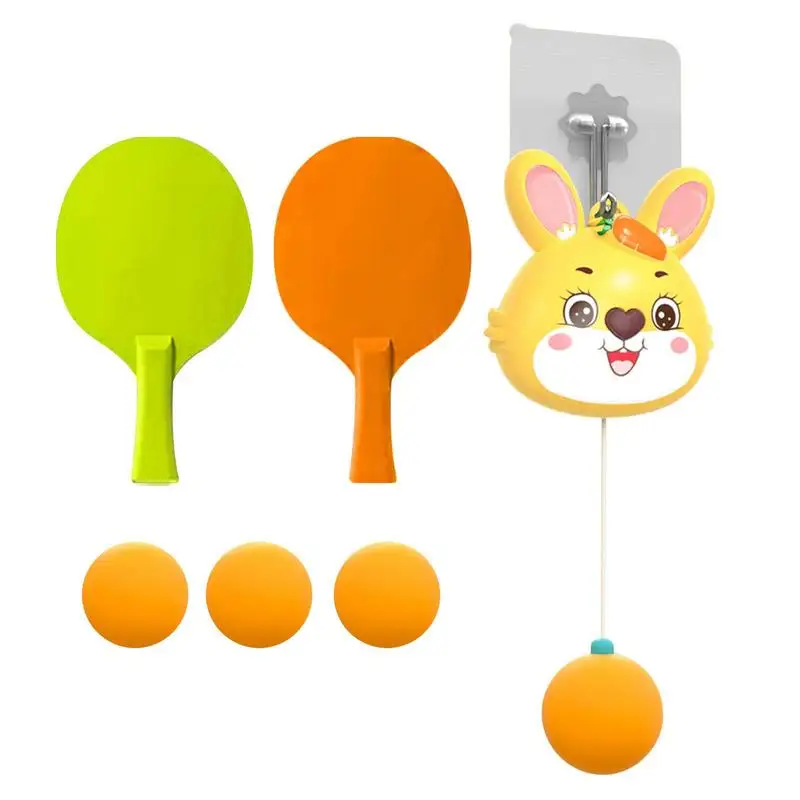 

Hanging Table Tennis Trainer For Kids Table Tennis Trainer For Door Frame Improve Concentration 2 Racket & 3 Practice Ball