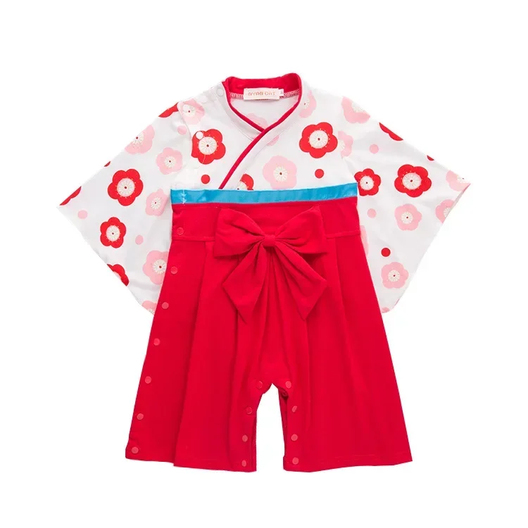 Baby Girls Boys Summer Toddler Japanese Romper Print Kimono New Born Baby Clothes Chinese Tang Costume