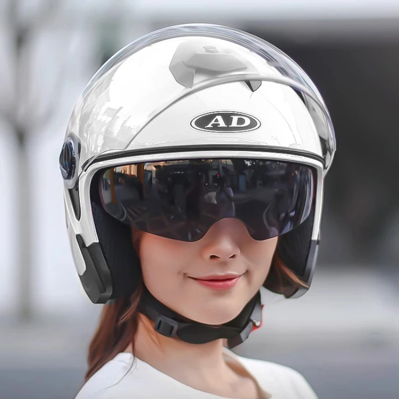 GB Certified Electric Car Helmet Ladies Winter Warm Battery Car Helmet Four Seasons General Motorcycle Half Helmet Male