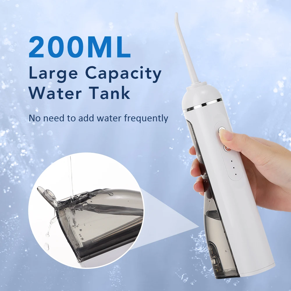 แบบพกพา Irrigator ปากทันตกรรม Water Jet Mini Flosser น้ําที่มีประสิทธิภาพสําหรับทําความสะอาดฟันไหมขัดฟันน้ําทันตกรรม Flosser ทําความสะอาดฟัน