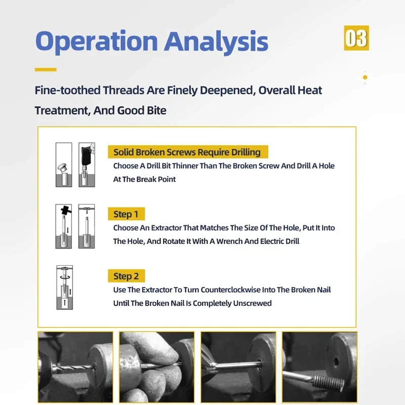 5/6Pcs Screw Extractor Metal Drill Bit Set Damaged Screws Remover Extractor Woodworking Tools Broken Bolt Water Pipe Extractor