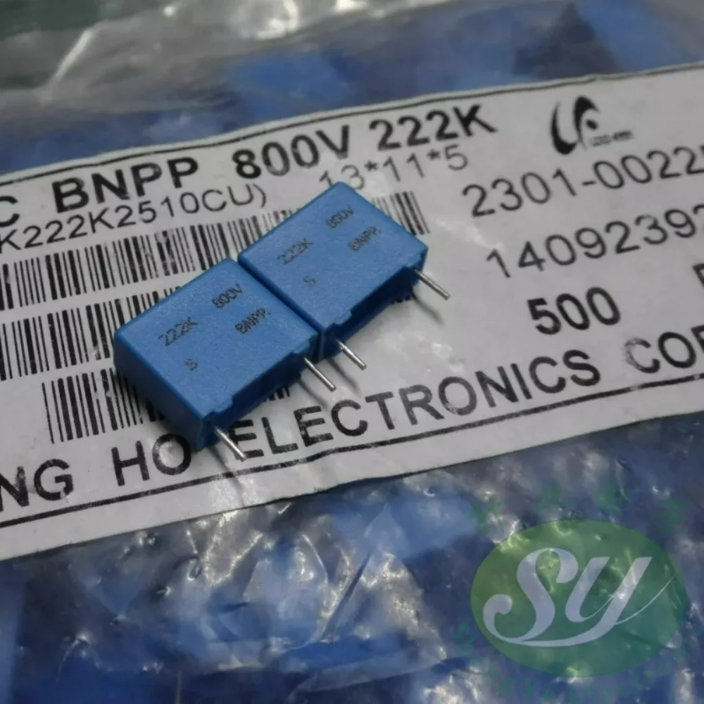 20pcs/lot SUNG HO BNPP 0.0022uf 800V 2.2nf 2200pf 2n2 222 K Brand New 10mm Film Capacitor