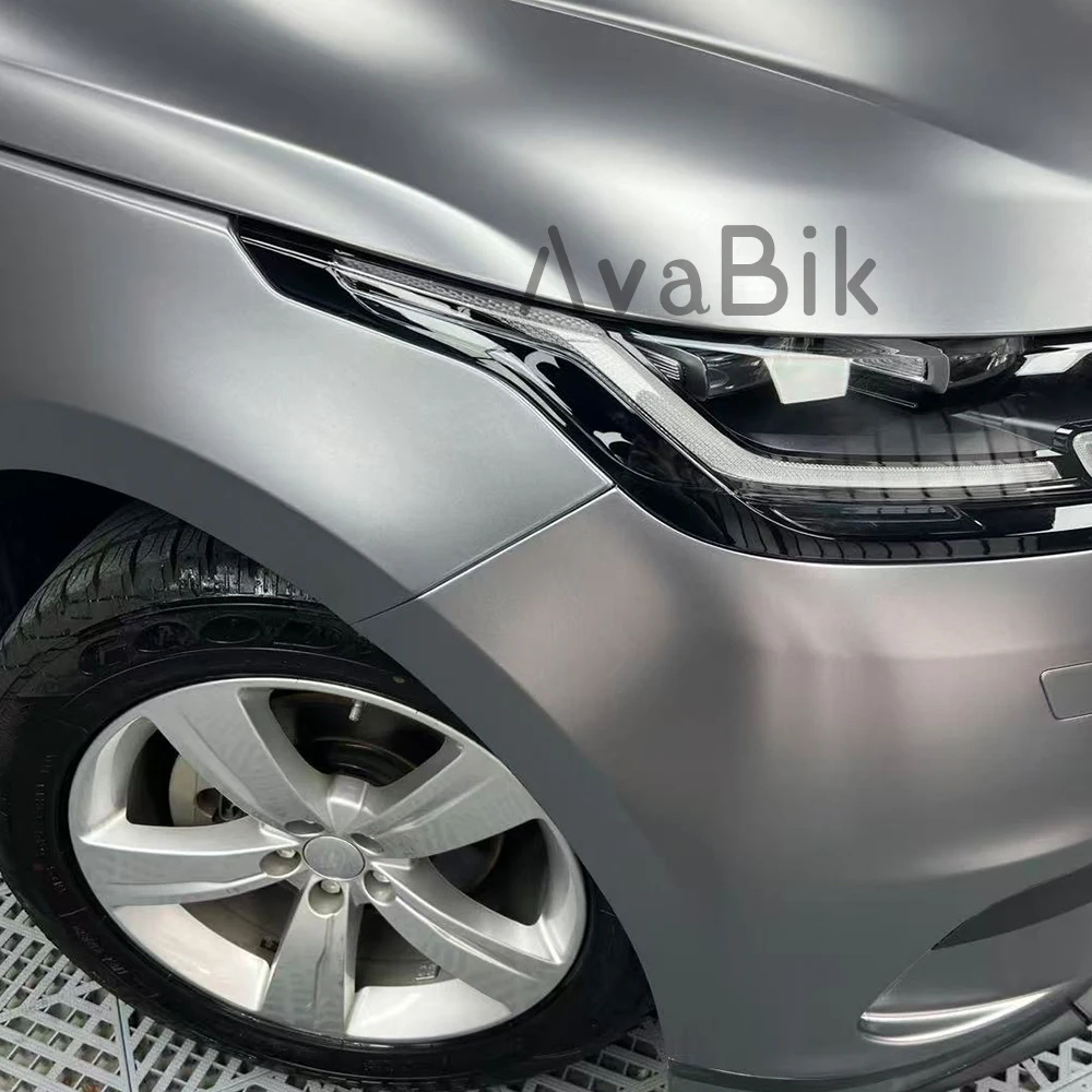 Matte Metallic Titanium Gray Car Wrapping Vinyl Foil PET Car Film Computer Skin Phone Motorcycle Car Stickers With Air Release