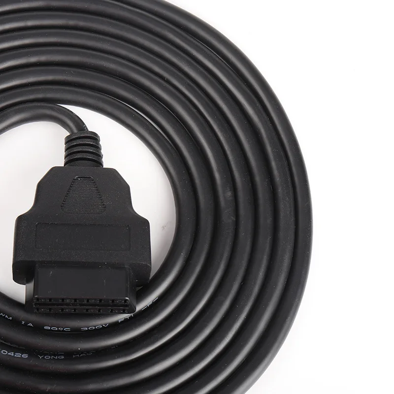 1M 3M OBD2 Diagnostic Extension Cable 16 Pin Male To 16Pin Female OBD Connector for 12V 24V Diesel Gaslion Car ELM327 OBD Extend