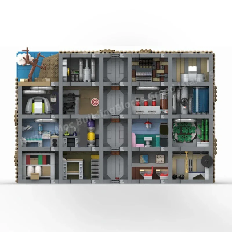 radiation series game nuclear shelter vault survival bricks series game fans blocks war diorama moc nuclear vault scene gift