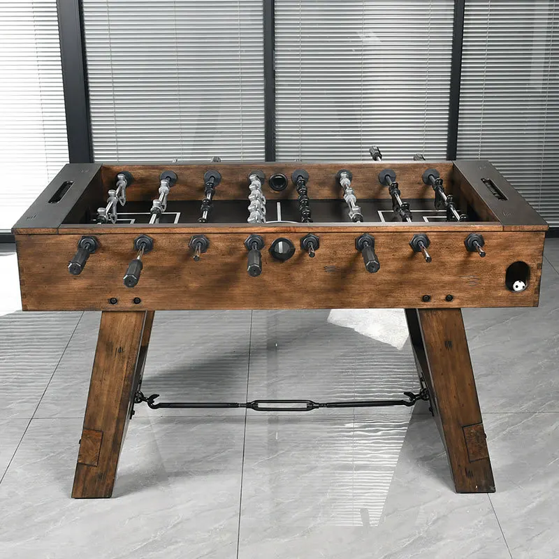 1.4m High Grade Solid Pine Wood Foosball Table, 55 Inch Large Adult Table Soccer, Heavy Duty Game Room Board Games