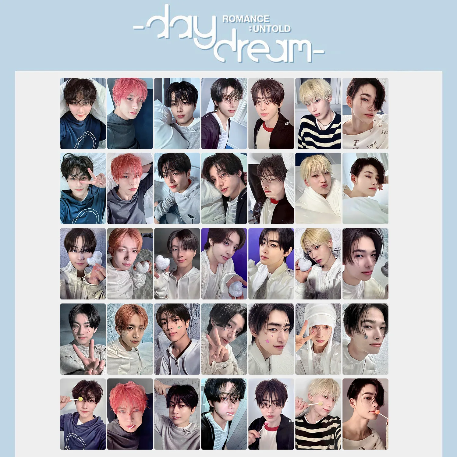 7Pcs/Set Idol Lomo Cards New Series OMANCE UNTOLD -DAYDREAM HD Printd Photocards SUNOO JAY JAKE JUNGWON SUNGHOON Fans Gifts