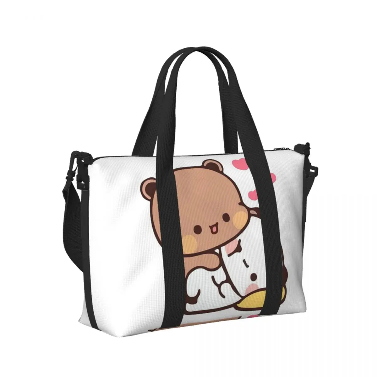 

Пляжная дорожная сумка Peach And Goma Bubu Dudu Balloon, большая вместительная сумка-тоут для тренажерного зала, йоги, женская дорожная сумка для покупок