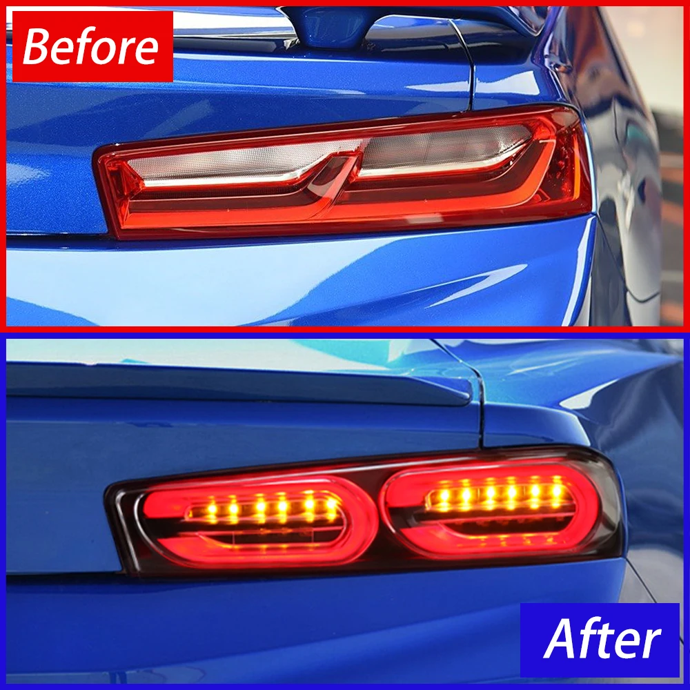 Car Taillights Assembly For Chevrolet Camaro 2016-2019 Auto Rear Back Lamps Upgrade LED Highlight Dynamic Tail Lamps Accessories