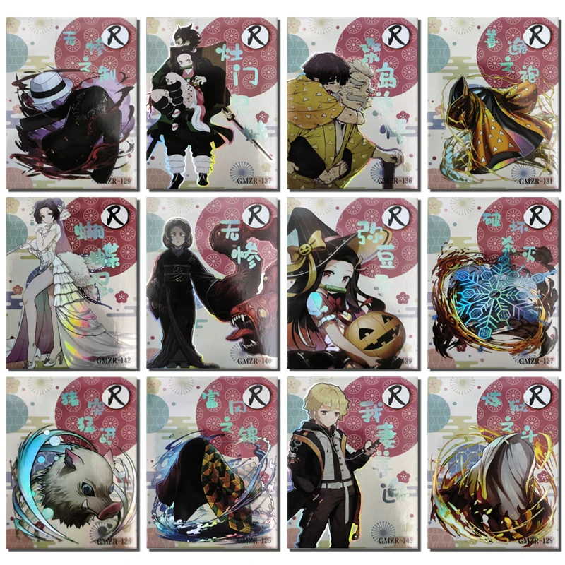 

Anime Demon Slayer R card Kamado Tanjirou Nezuko Agatsuma Zenitsu Daki Kochou Shinobu Game Collection Birthday Christmas gifts