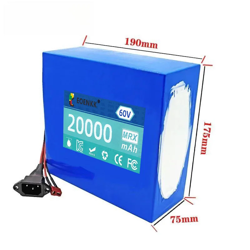 NEW 60V 21700 16S4P 20000mAh battery pack 2500W high-power lithium battery with built-in BMS lithium-ion battery pack + charger