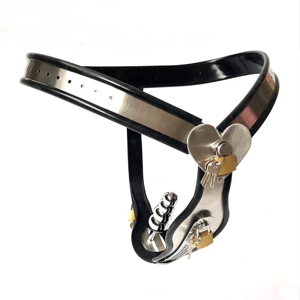 SM Women's Chastity Belt Panties with Cock Ring Penis Cage CBT BDSM Lock Device Adult Sex Toy for Men Female Chastity Game