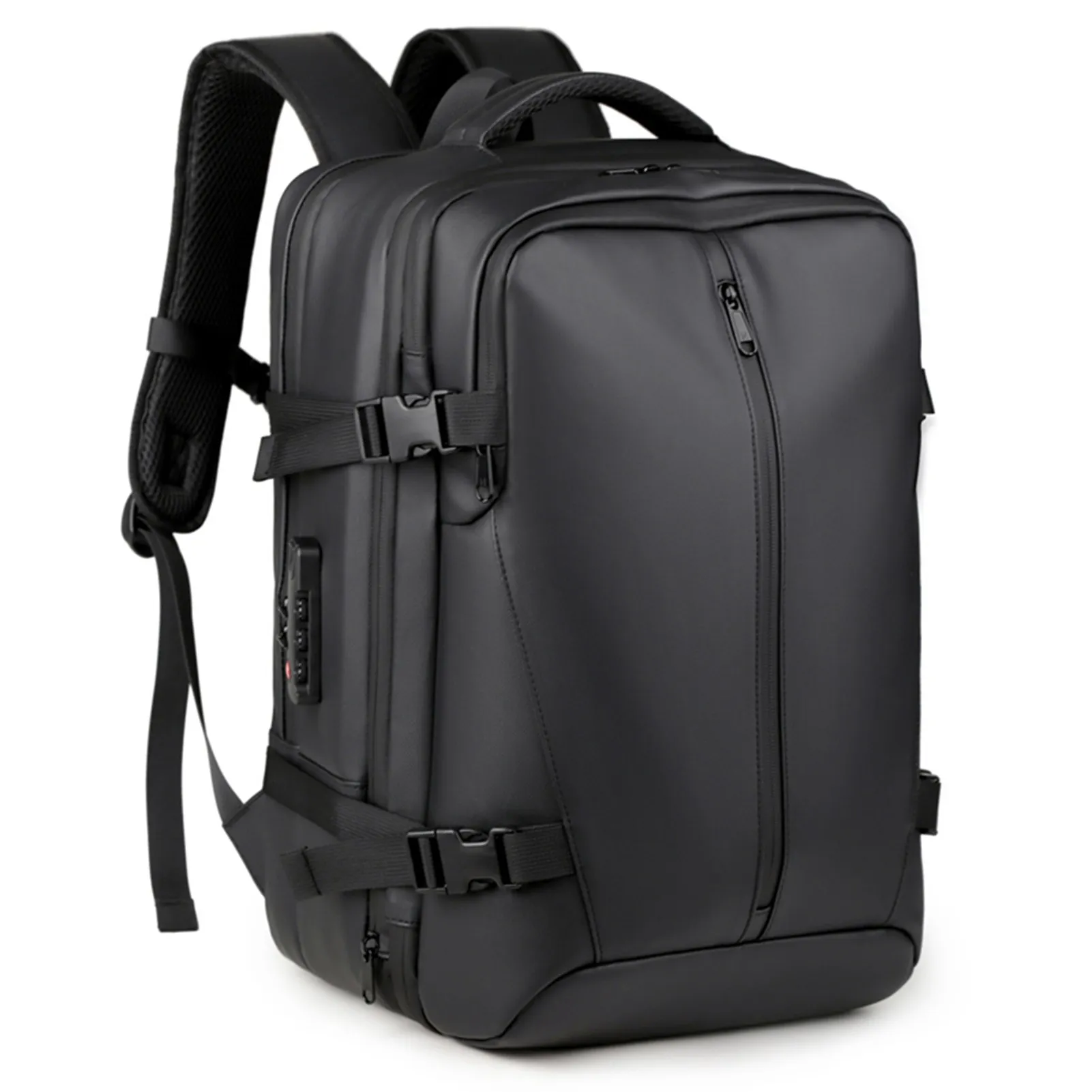 Vacuum Backpack with Pump Anti Theft Lock Splashproof 36-55L Large Capacity Dry and Wet Separation Expandable Business Travel