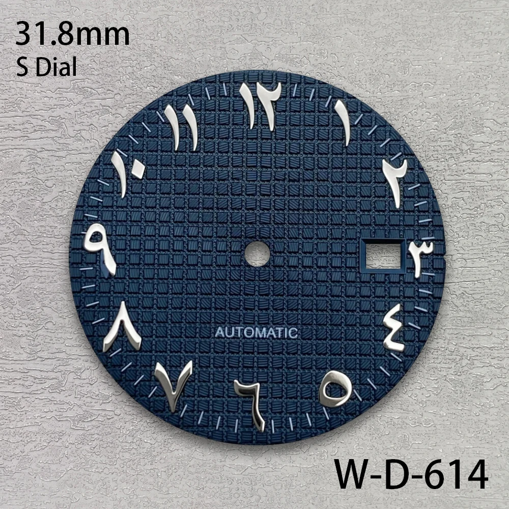 Esfera árabe con logotipo S de 31,8mm, adecuada para NH35/NH36/4R/7S, accesorios de modificación de reloj de movimiento automático japonés