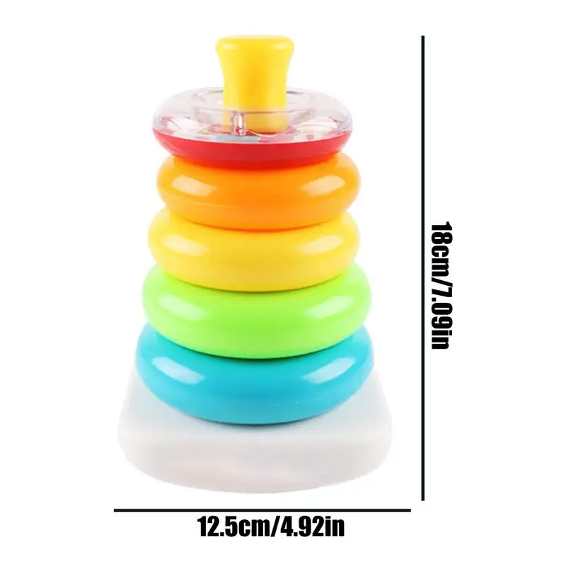 Stacking Rings Baby Toy Colorful Baby Stacking Cups Educational Learning Play Building Game For Ages 6 Months Boys Girls Outdoor