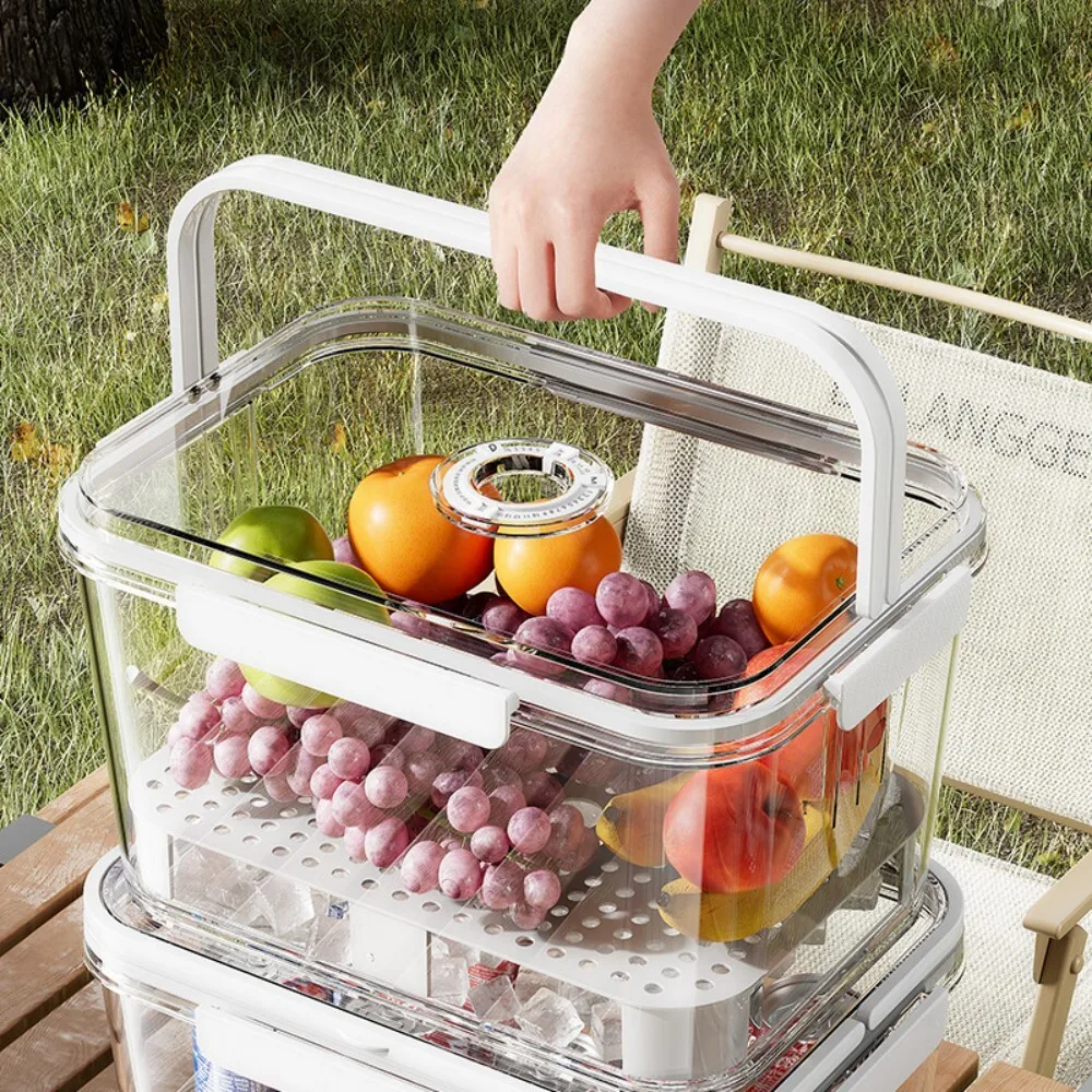 

Outdoor Portable Picnic Lunch Box for Camping Fruit Storage Fresh Keeping Food Grade Handheld Sealed Container 124