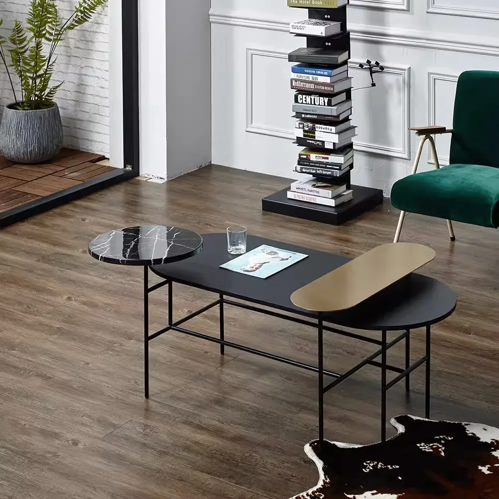 Mesa de centro estilo tambor moderno Mesa de centro de design italiano Mesas de centro de madeira