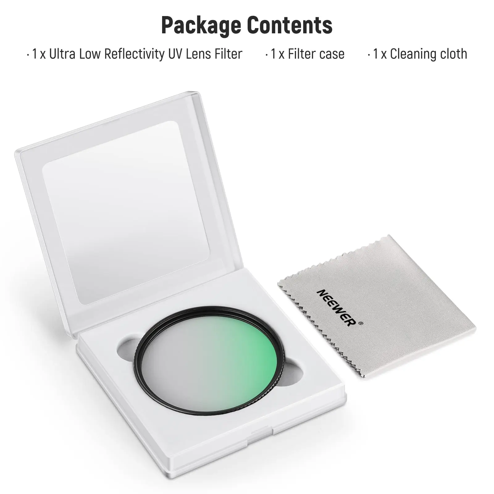 NEEWER UV-lensfilter met ultralage reflectiviteit, UV-beschermingsfilter met meervoudige coating, HD glas met hoge doorlaatbaarheid