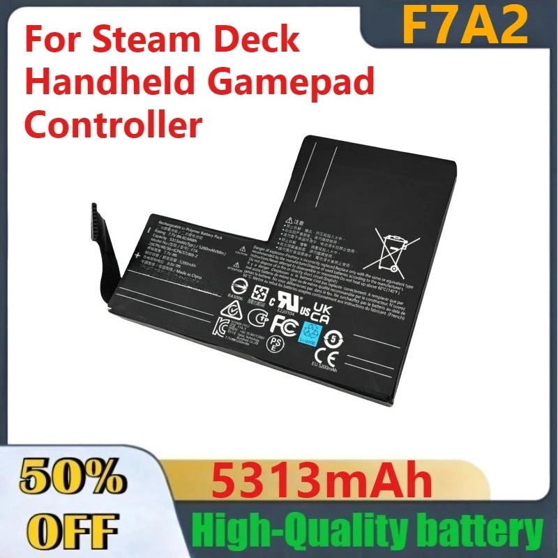5313mAh F7A2 Li-polymer Replacement Battery for Steam Deck Handheld Gamepad Controller Rechargeable Batterie