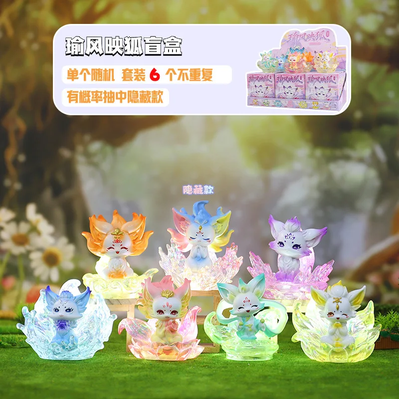 

Nine Tailed Fox Fairy Legend Blind Box Figures Desktop Ornament Cute Girl Toy Girl Heart Birthday Gift Fox Ornament Gift Toys