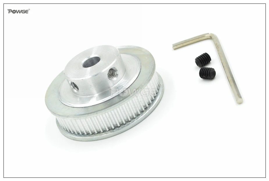 POWGE 2pcs 60 Teeth 2GT Timing Pulley Bore 5-12mm Fit Width 6mm GT2 Timing Belt 3D Printer Parts 60T 60Teeth GT2 Pulley