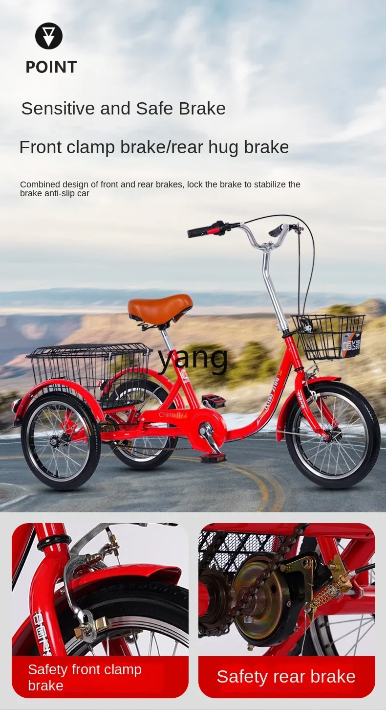 lmm المسنين دراجة ثلاثية العجلات الكبار دواسة دراجة المسنين الترفيه المشي اللياقة البدنية العربة #5