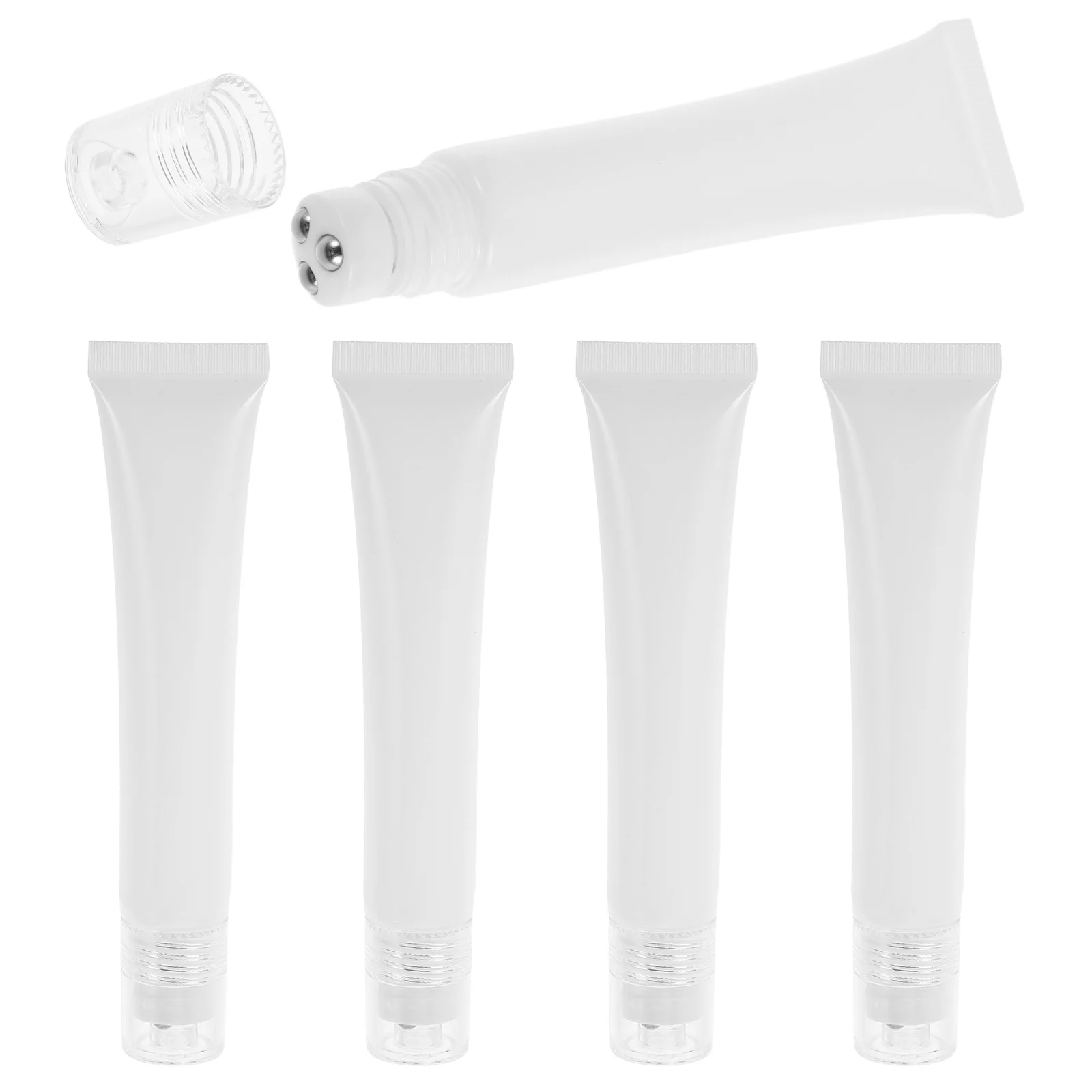 

5pcs 20Ml Refillable Eye Cream Roller Bottle Leakproof Travel Containers For Serum Hand Cream Squeeze Soft Tube Portable Roll On