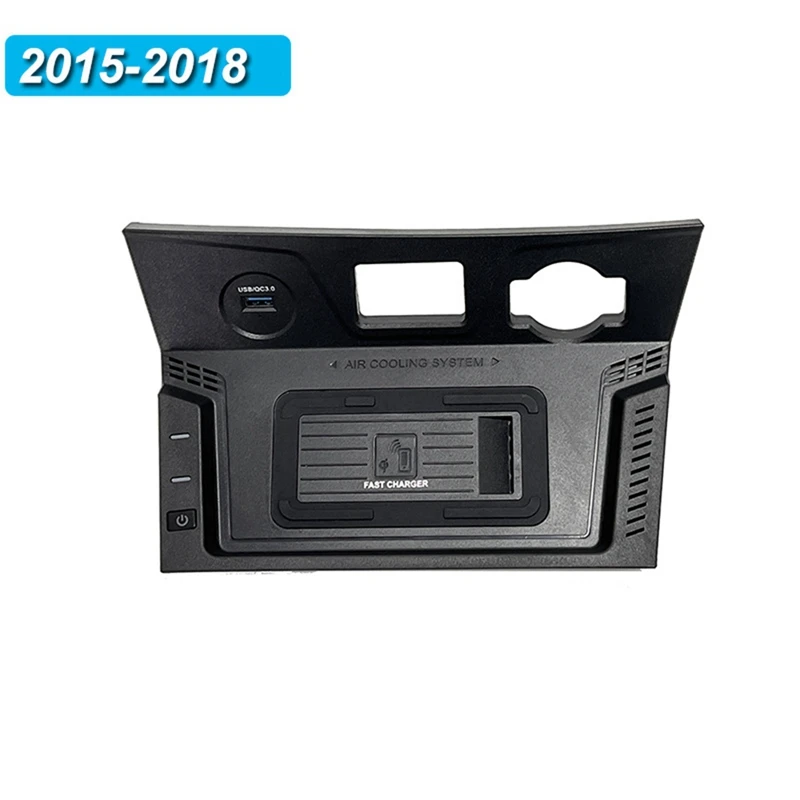 Carregador sem fio do carro para Hyundai Tucson, 2015-2018, 15W, carregamento rápido do telefone, tapete de placa, acessórios de substituição interior