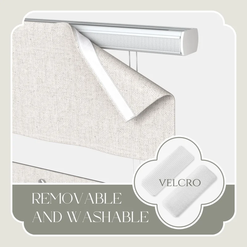Durable Top Down Bottom UP Roman Shades Linen Fabric Easy To Install UV Block Manual Cordless Roman Blinds For Home Decor