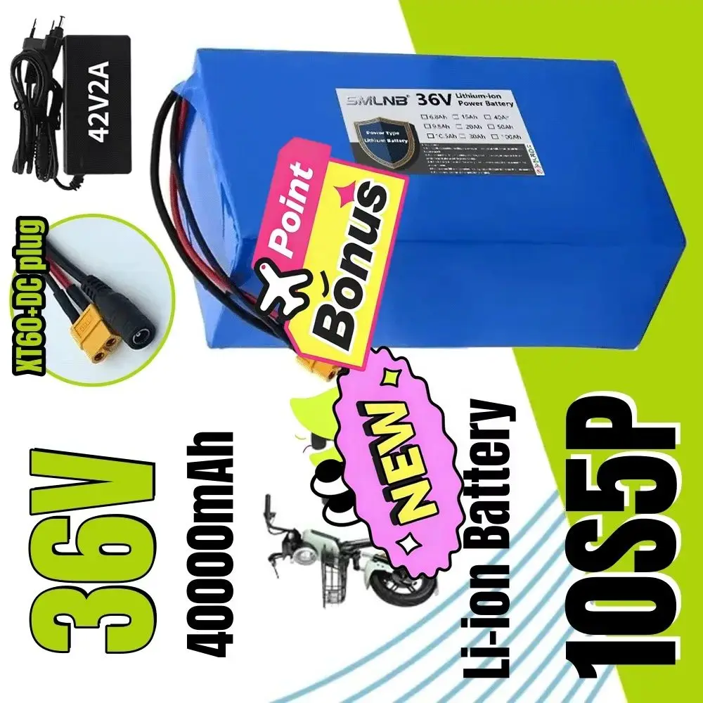 🚧10S5P 36V 40000mAh Electric Scooter Lithium Battery 18650 battery pack 36V 40Ah Electric Scooter Electric Scooter Battery