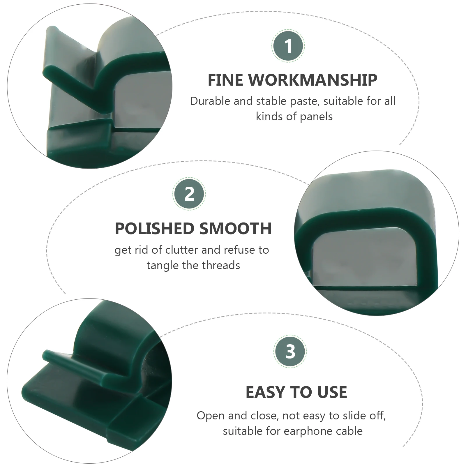 

100 Pcs Electric Wire Back Glue Clip Computer Cable Nylon Cord Anchors for Cables