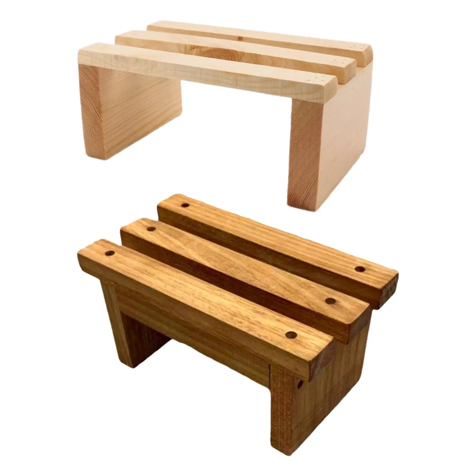 Bath Bucket Wooden Stool, Sofa Bench Couch Foot Rest, Shower Chair Bench for Sweat Steam Room