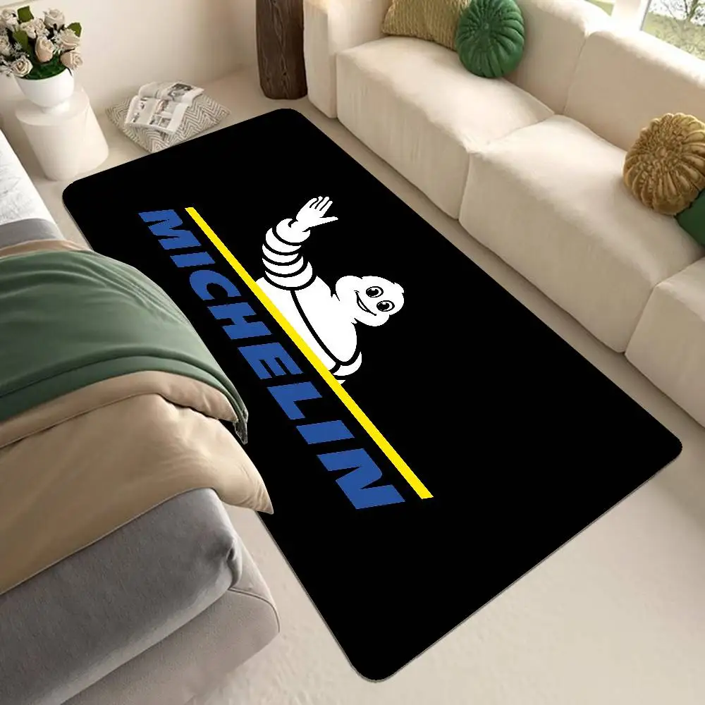 

M-Michelins Logo Entrance Door Mat Washable Non-Slip Living Room Sofa Chairs Area Mat Kitchen Welcome Doormat