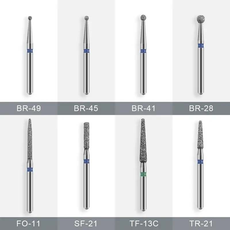 

Dental Tool Multi Style Car Needles Dental Diamond Burr Drill 1.6mm High Speed Handheld High Hardness Laboratory Material Clinic