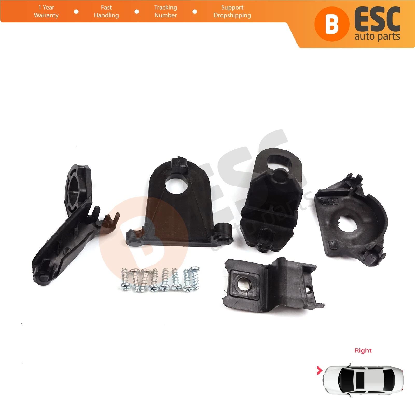 EHL531 Car Headlight Headlamp Housing Repair Mount Holder Bracket Tab Clips Right Side for Seat Leon MK3 5F 2012-2020 5F0998226