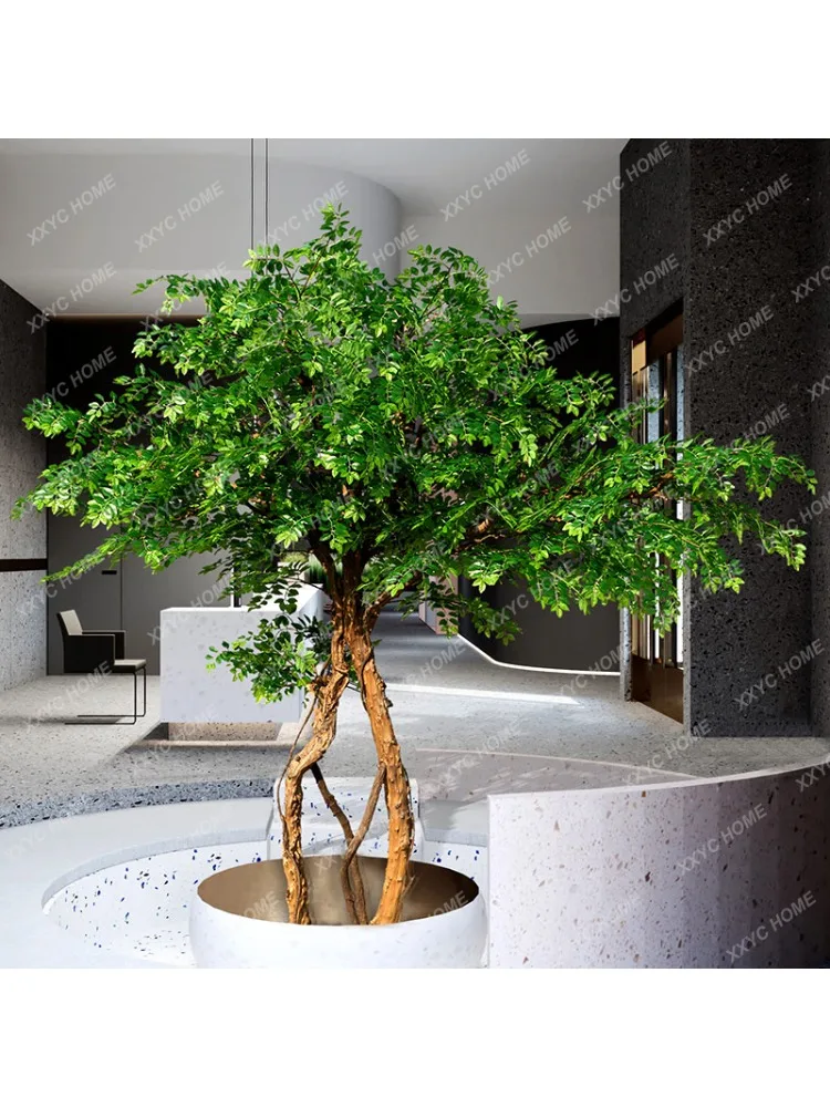 Emulational Fake Tree Crape Myrtle Trees Elm Large Green Plant Floor Landscaping Home Courtyard Decoration Imitative Tree