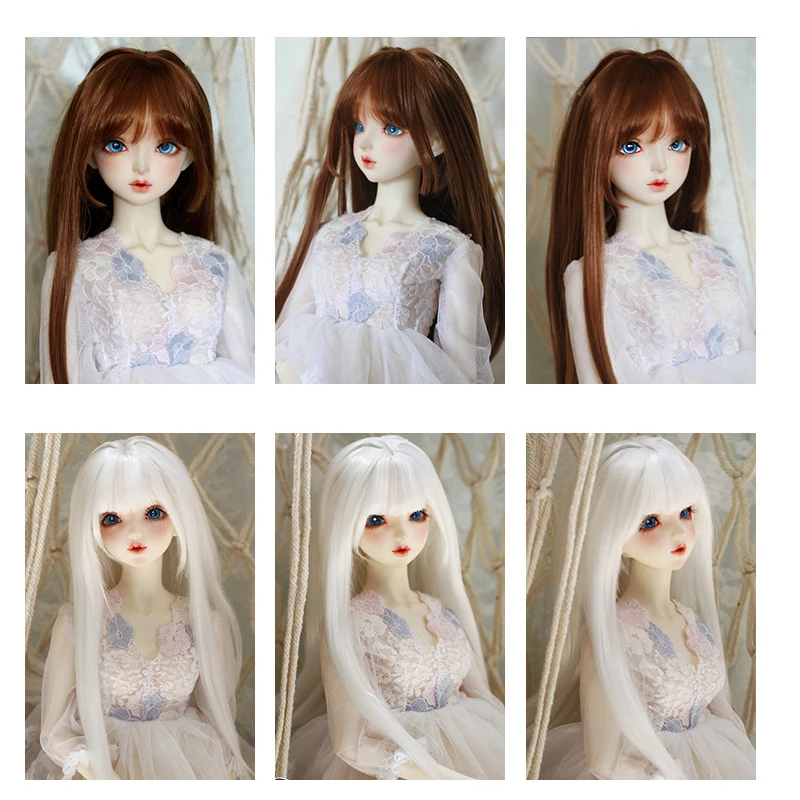 1/3 1/4 1/6 Bjd Doll Wig with Bangs Long Straight Wig for Girls Diy Bjd Wig Accessories image 2