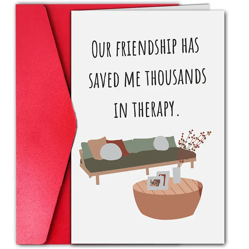 1pc cards, fun and creative, for family and friends, card for best friend, thanks for being my person