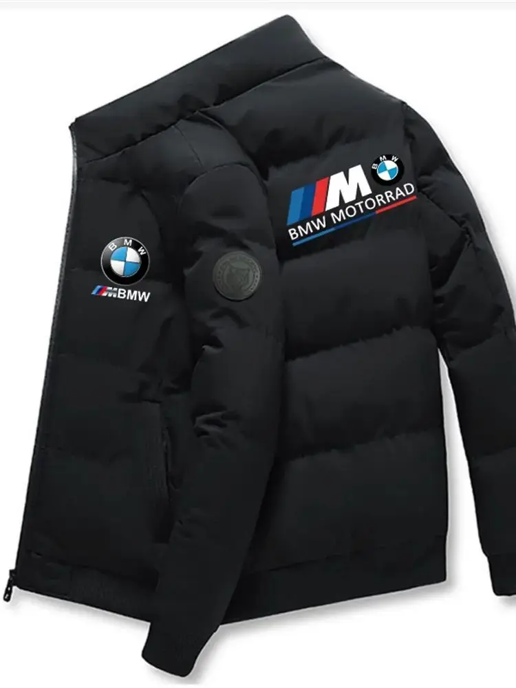 AliExpress BMW's new thick jacket, warm cotton-padded jacket, winter casual cycling sports down jacket, stand-up collar windproof jacket