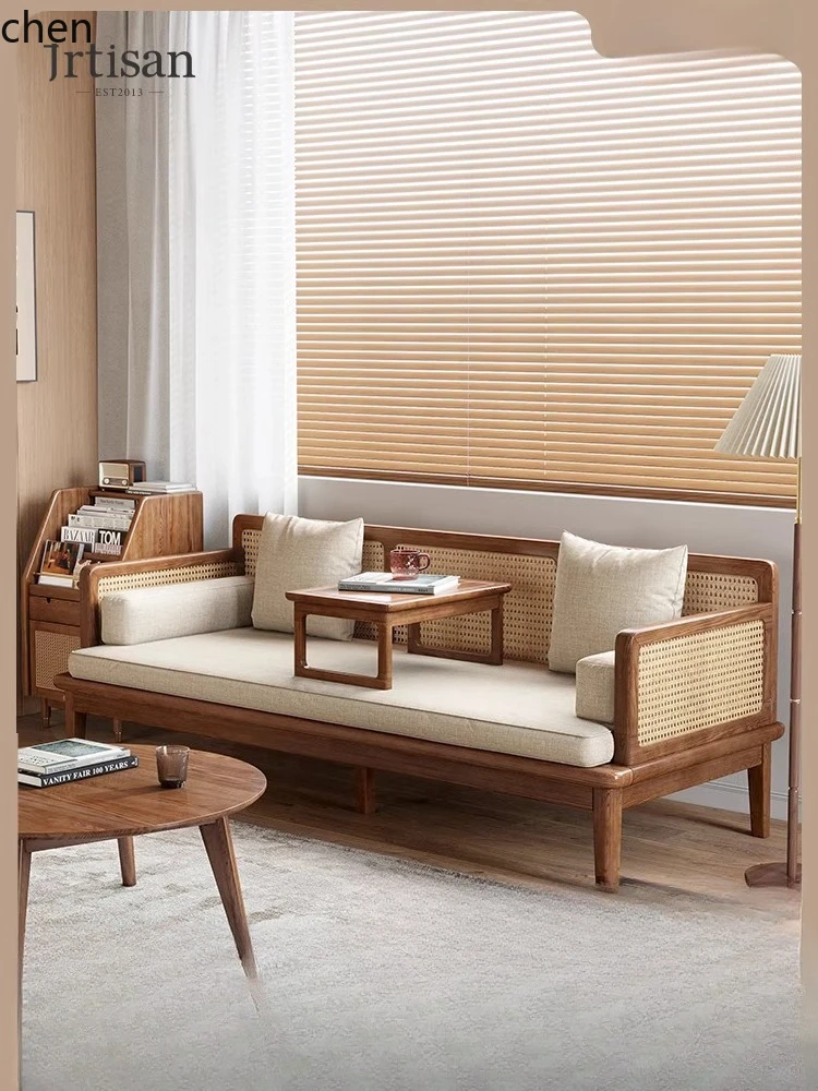 

LXC Solid Wood Sliding Bed Small Apartment White Ash Wood Pull-out Extendable Folding Bed