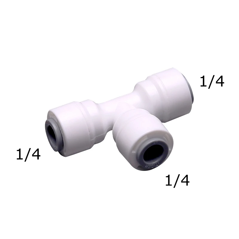 iTiGER RO Water Fitting Y Tee Type 3 Ways Quick Connection 1/4 3/8 Hose PE Pipe Connector Water Filter Reverse Osmosis Parts