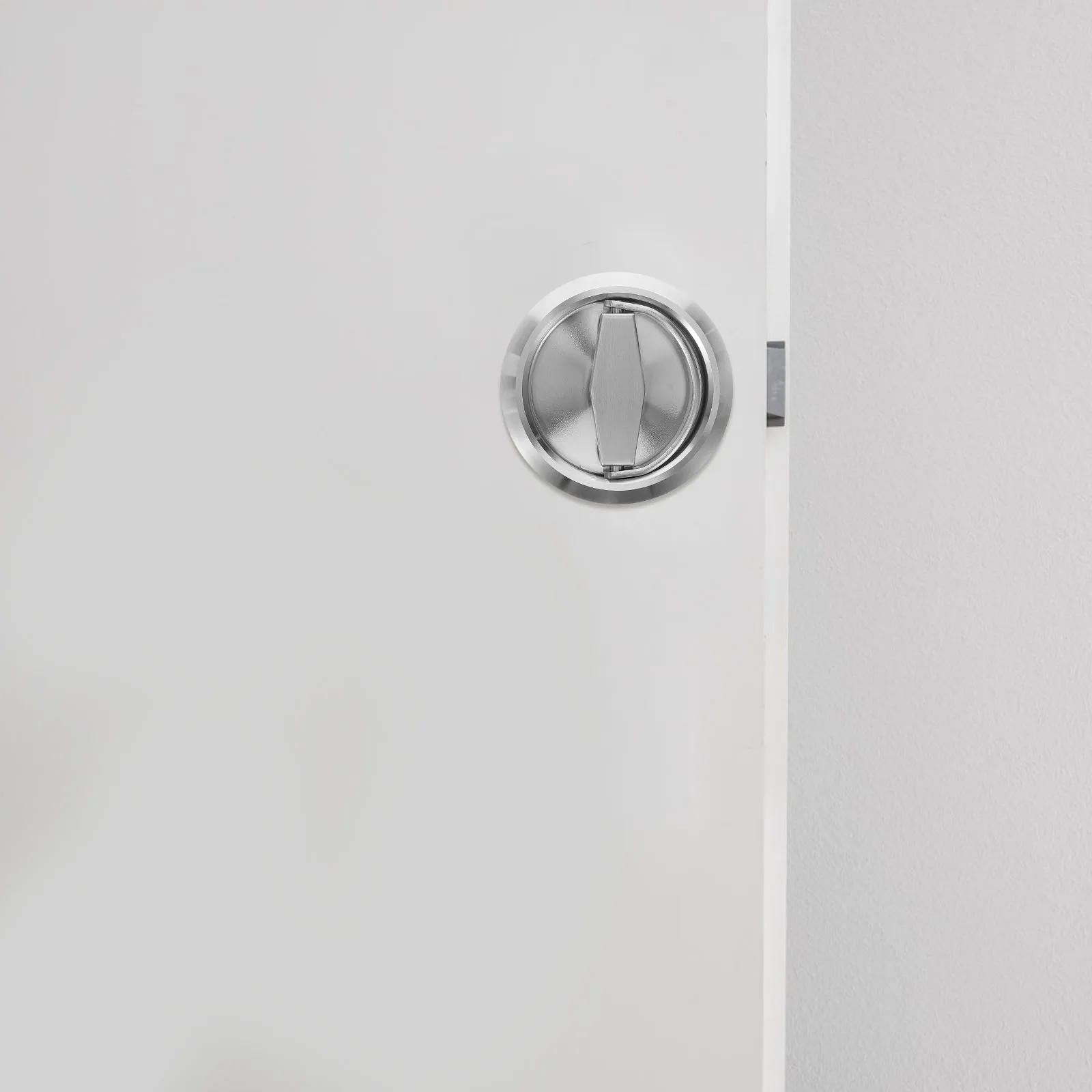 

1 Set Stainless Steel Hidden Handle Lock For Pocket Door, Invisible Privacy Latch Hardware, Metal Door Lock For Home Office,