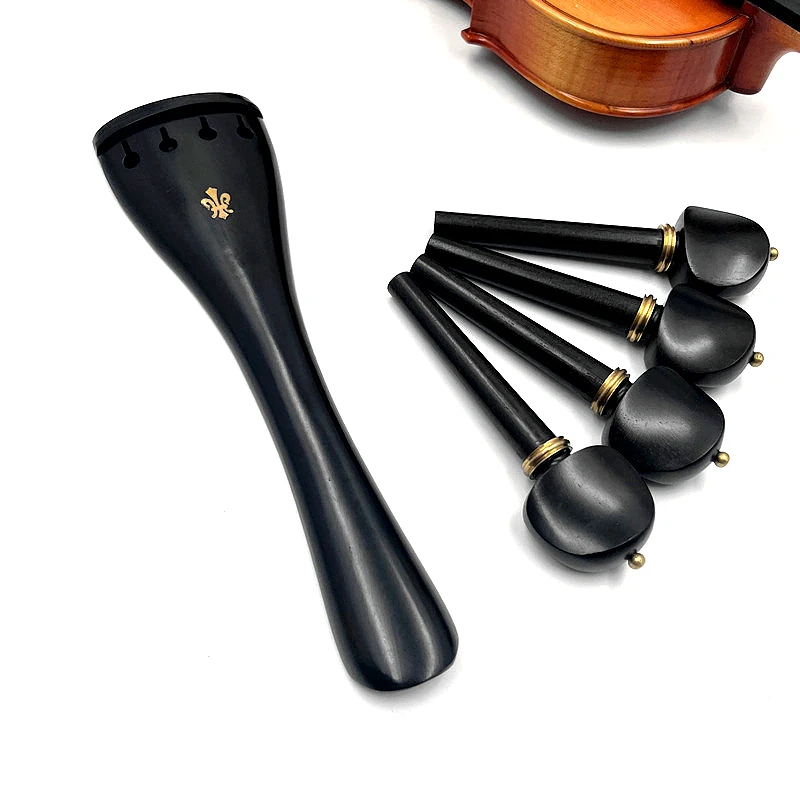 Attractive fittings lovely Sturdy wood parts good 4/4 best Cello ebony tailpiece&tuning pegs Accessories parts