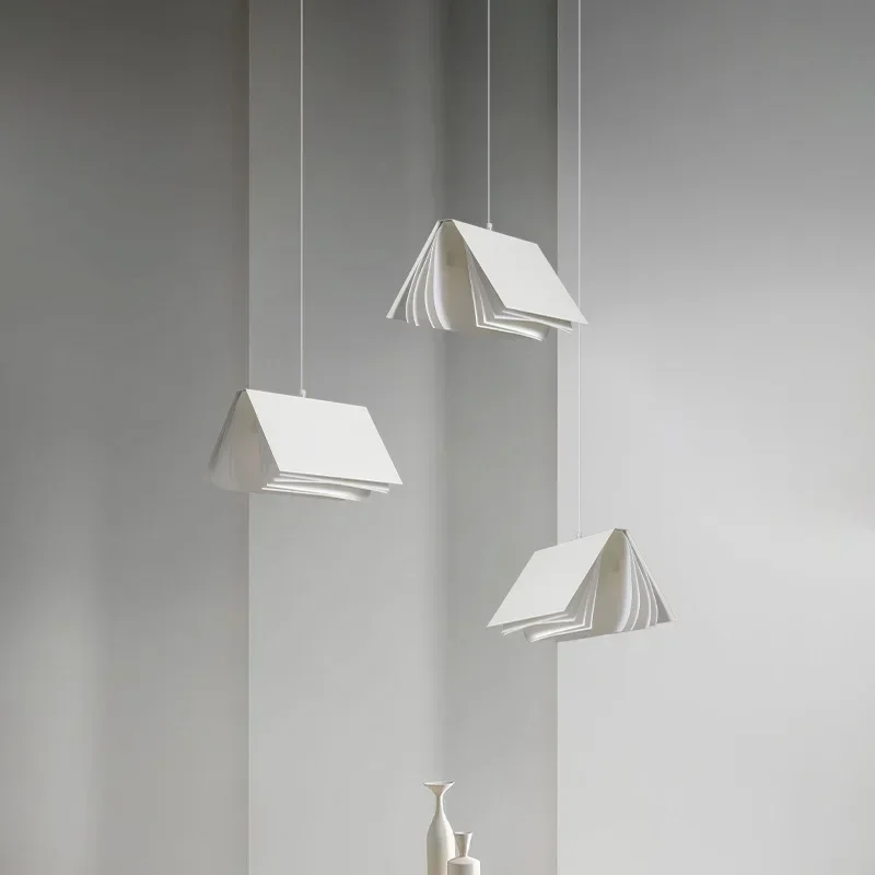 Nordic Chandelier Modern Minimalist Bookstore Restaurant Bar Creative Personality Book Decorative Pendent Lamp