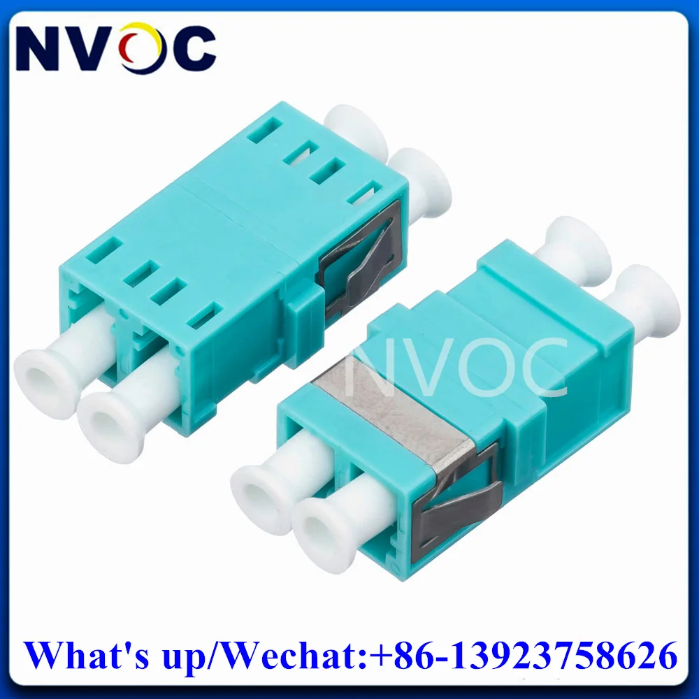 

10Pcs Fiber Optic LC/UPC MM OM3 SC Type Duplex Flange Coupling Carrier Class Fiber Adapter Coupler for Digital Communication